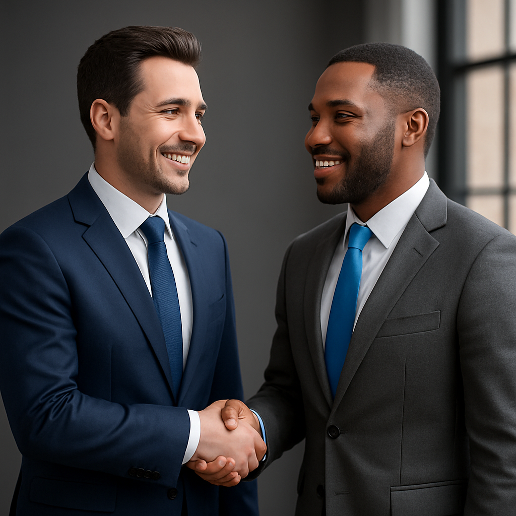 Business partnership meeting